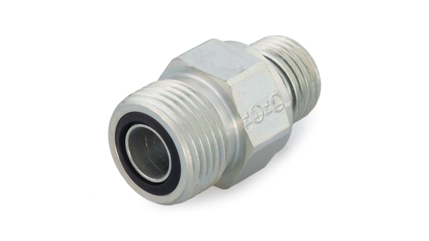 Parker Hydraulic Straight Compression Tube Fitting 1/2 in Hose to M16 x 1.5 Male, 8M16F82EDMLOS