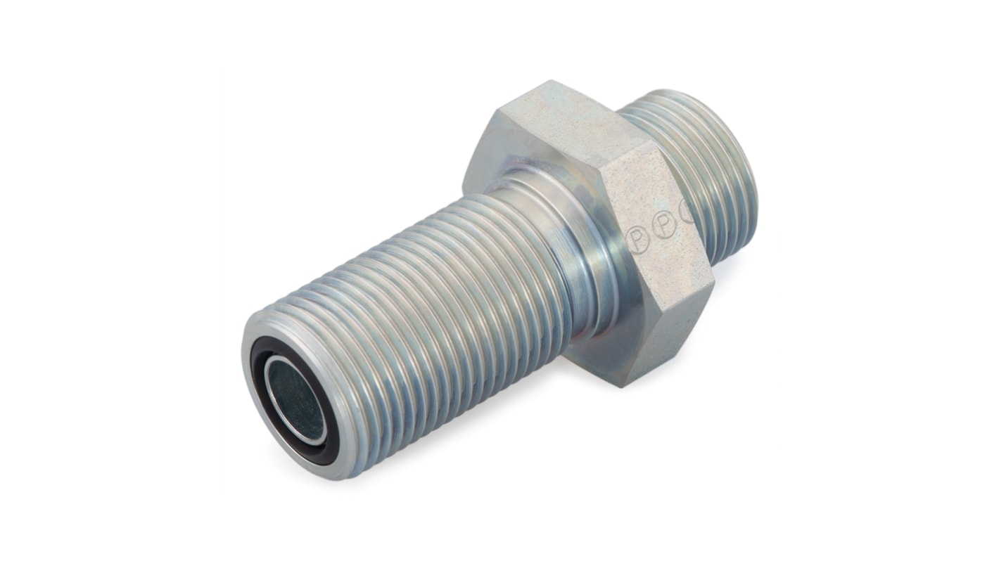 Parker Hydraulic Straight Compression Tube Fitting 1/2 in Hose to 12 mm, 8WMLOWLNMLS