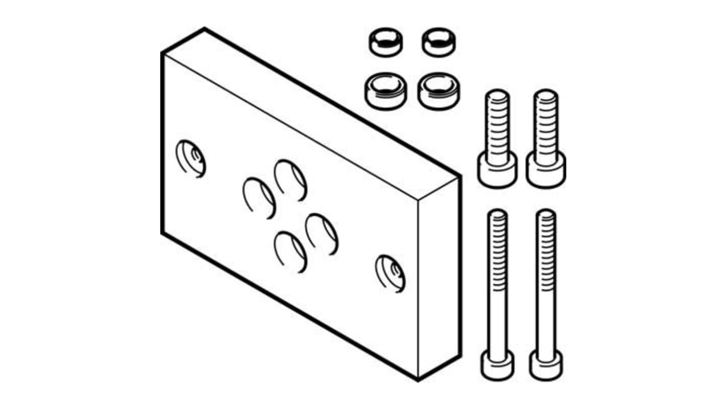 Festo Adapter DHAA-D-E8-45/55-Q11-12, For Use With Pneumatic Cylinder & Actuator
