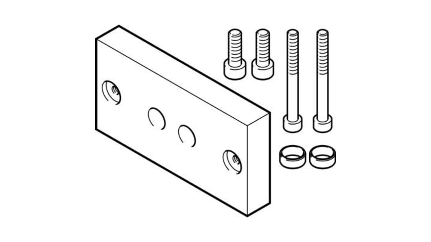 Festo Adapter DHAA-D-G6-16-Q11-12 zur Verwendung mit Pneumatikzylinder und Betätigungselement