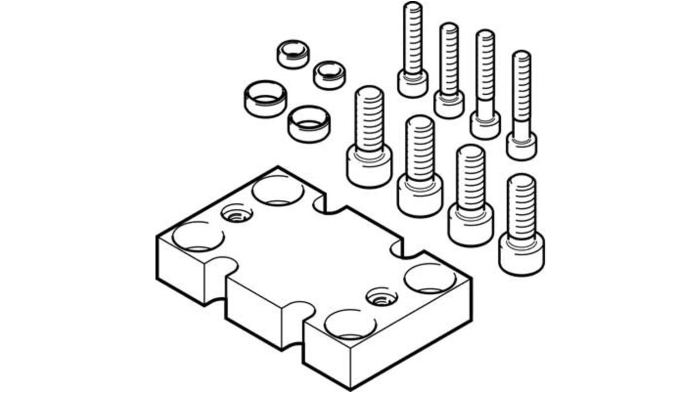 Adaptador Festo DHAA-G-H2-20-B11-40, For Use With Mordazas neumáticas