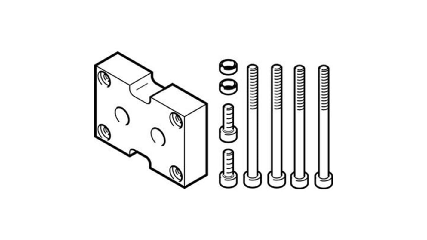 Festo 2 Finger Double Action Pneumatic Gripper, DHAA-G-Q11-16-B12-20, Parallel Gripping Type