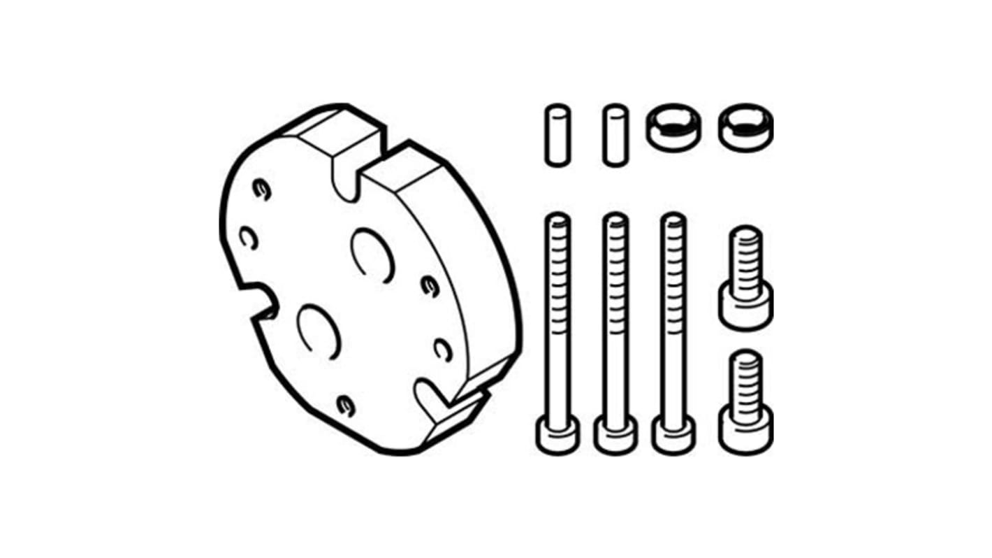 Festo 2 Finger Double Action Pneumatic Gripper, DHAA-G-Q11-32-B7-50, Parallel Gripping Type