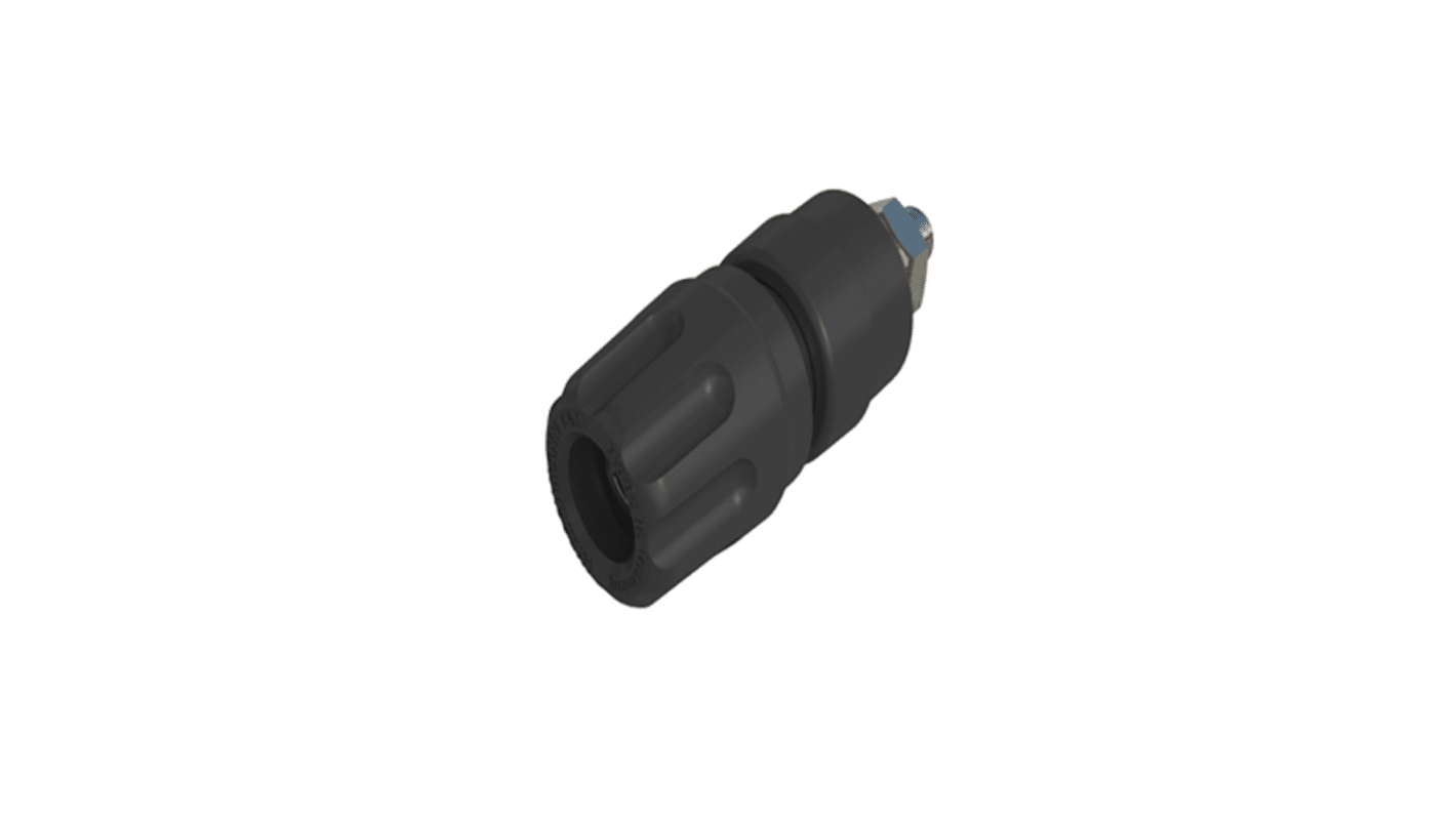 Hirschmann Test & Measurement 35A, Grey Binding Post With Brass Contacts and Nickel Plated - 8mm Hole Diameter
