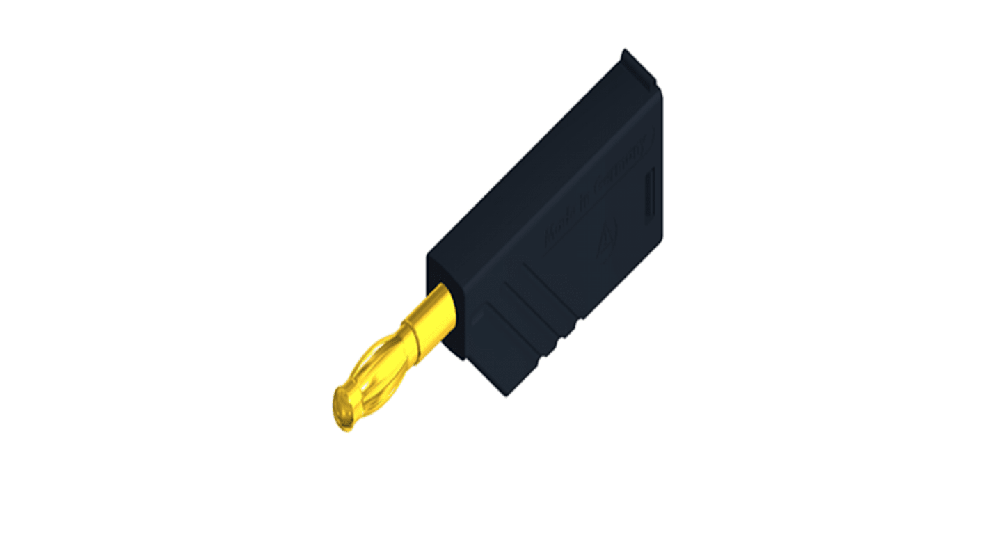 Hirschmann 4 mm Bananenstecker Grün, Kontakt vergoldet, 60V dc / 24A, Schraubanschluss