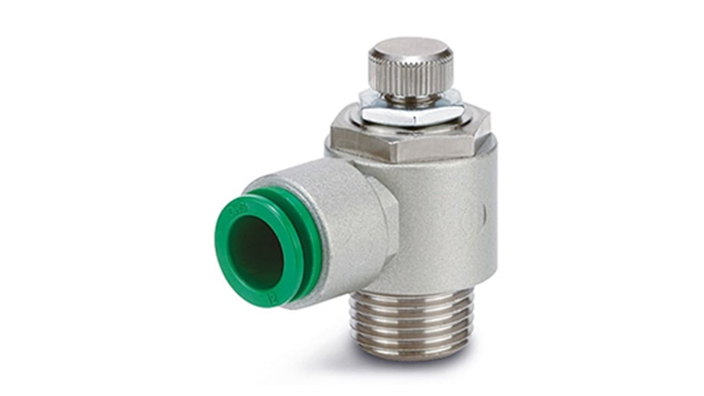 Regolatore di velocità SMC serie AS, ingresso R 1/4, uscita tubo 6mm