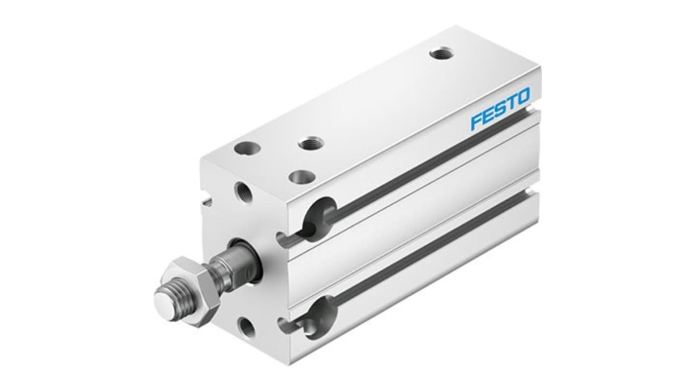 Festo Pneumatic Compact Cylinder - DPDM-20-40-PA, 20mm Bore, 40mm Stroke, DPDM Series, Double Acting