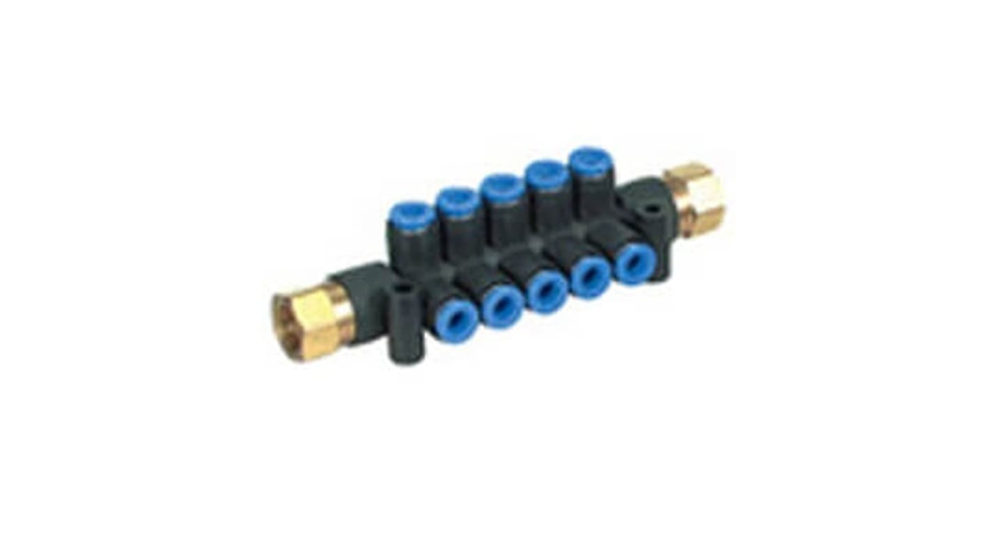 SMC KM Series One-touch Fitting, Push In 8 mm to Rc 3/8, Threaded-to-Tube Connection Style