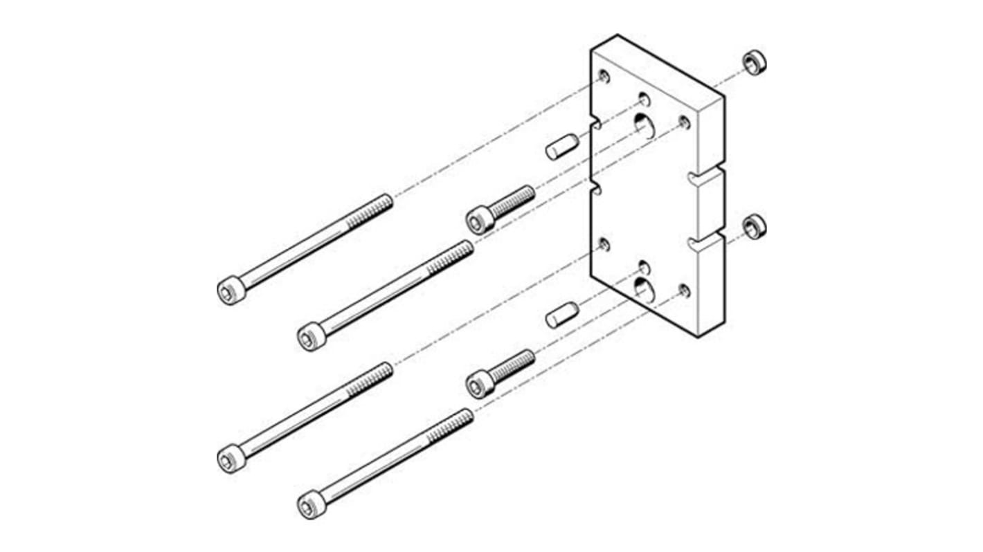 Festo Adapter HAPG-87, For Use With Pneumatic Cylinder & Actuator
