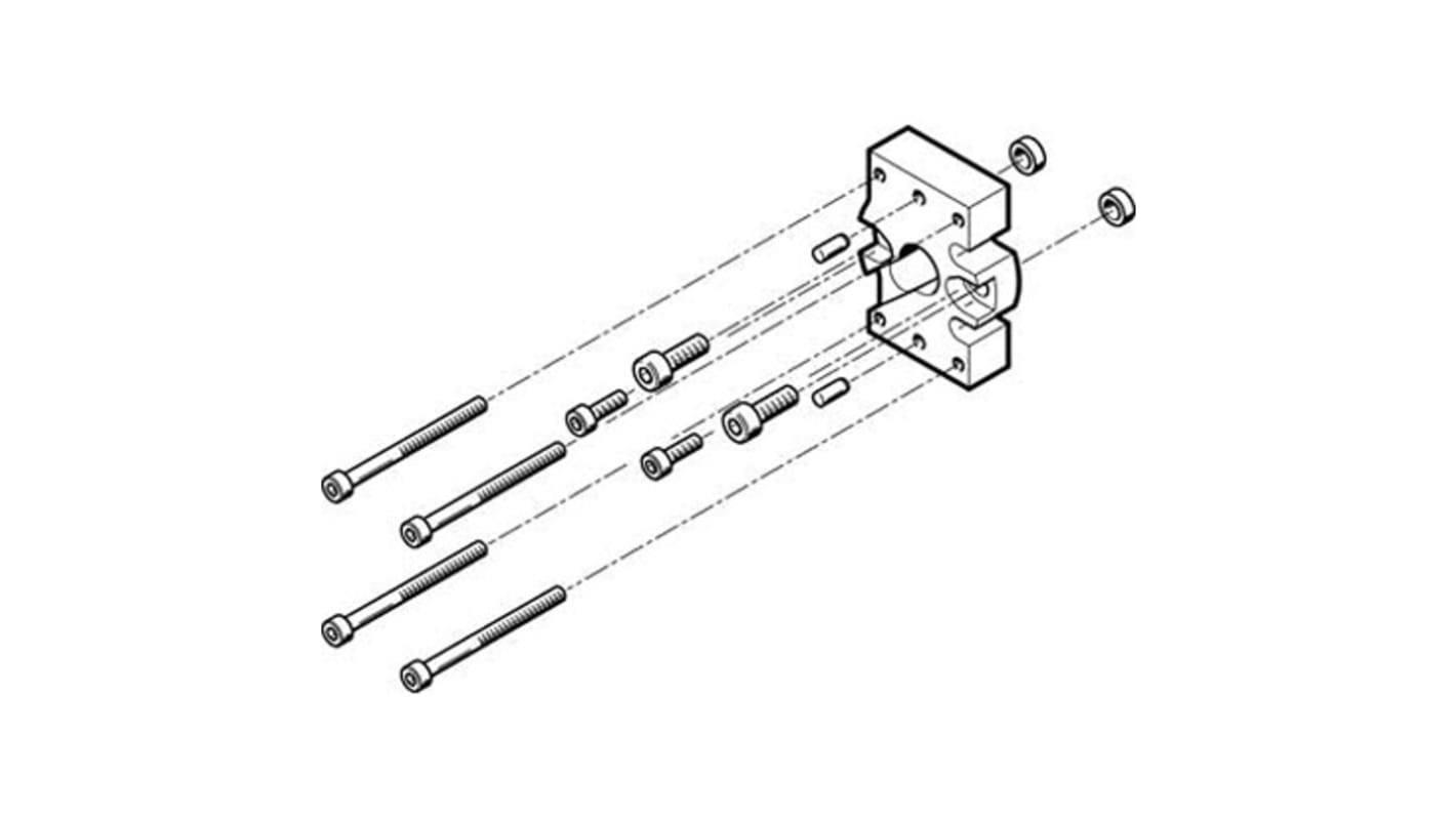 Festo Adapter HAPG-SD2-24 zur Verwendung mit Pneumatikzylinder und Betätigungselement