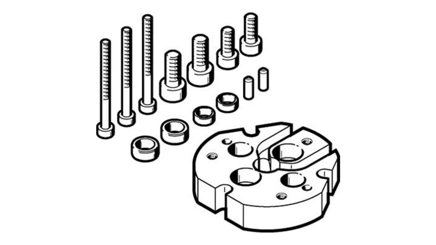 Festo Adapter HAPG-SD2-32 zur Verwendung mit Pneumatikzylinder und Betätigungselement