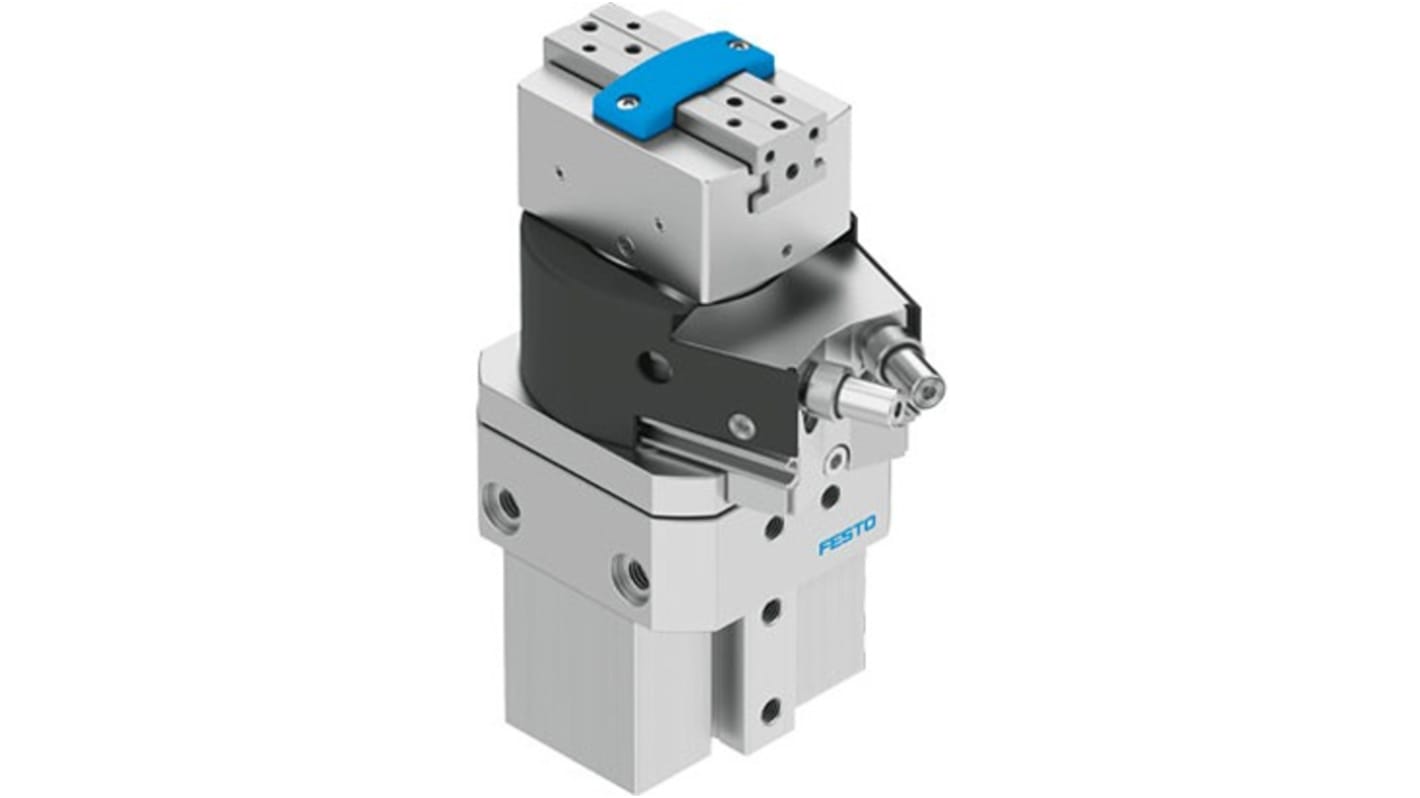 Festo 2 Finger Double Action Pneumatic Gripper, HGDS-PP-16-YSRT-A-B, Parallel Gripping Type