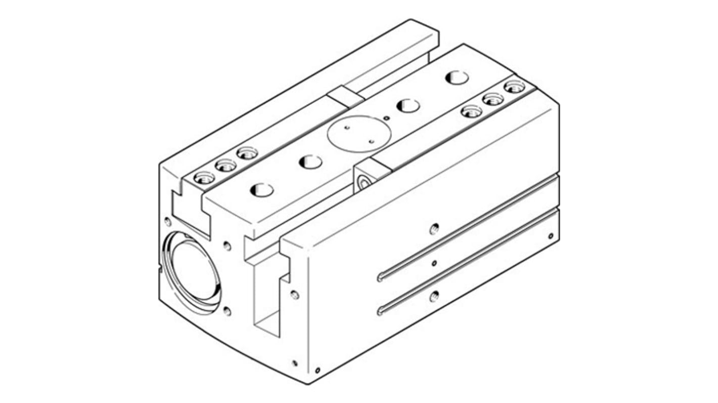 Mordaza neumática Festo HGPL-63-100-A-B, 2 dedos, Acción Doble