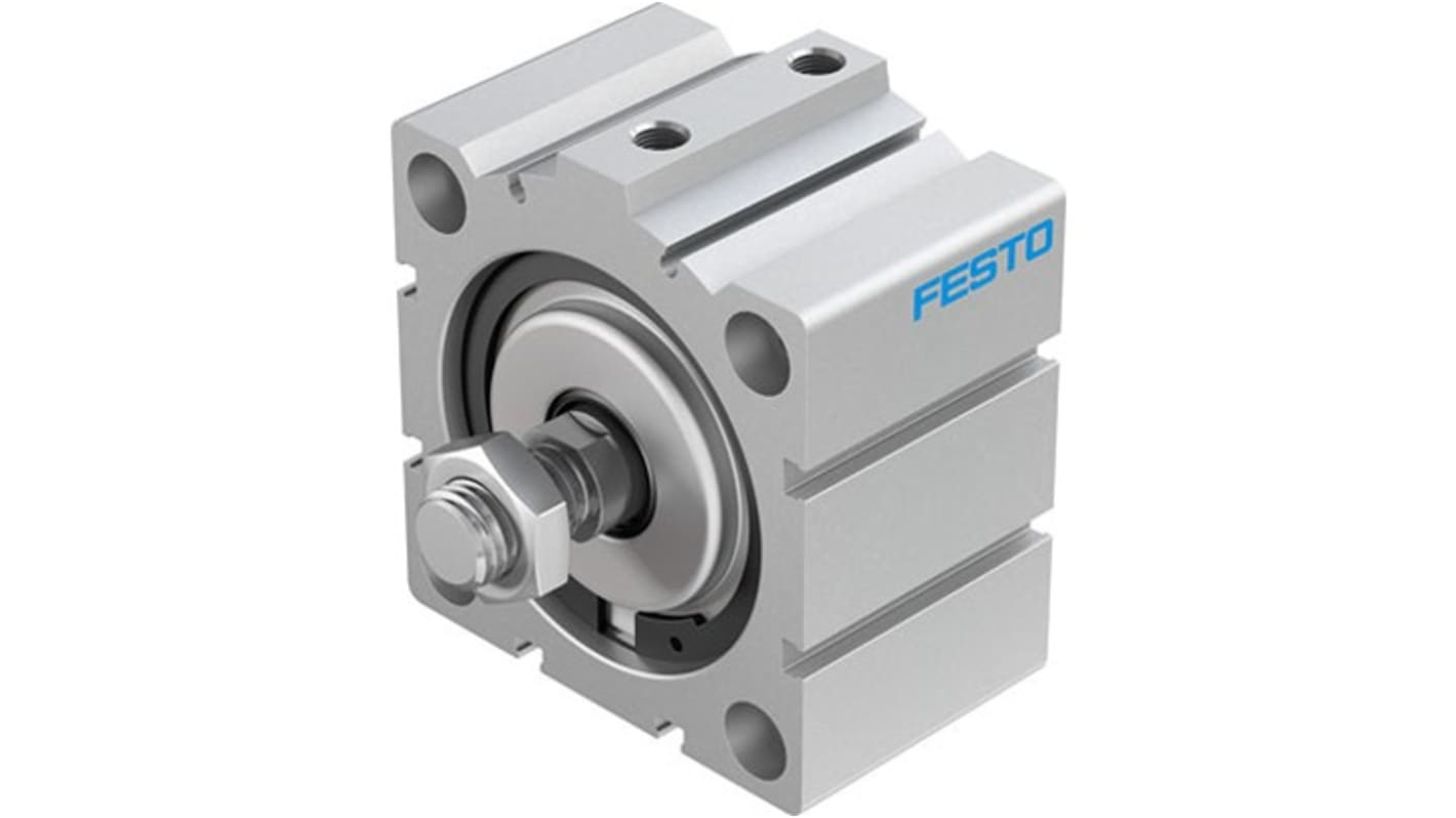 Festo Pneumatic Compact Cylinder - 188316, 80mm Bore, 10mm Stroke, ADVC Series, Double Acting
