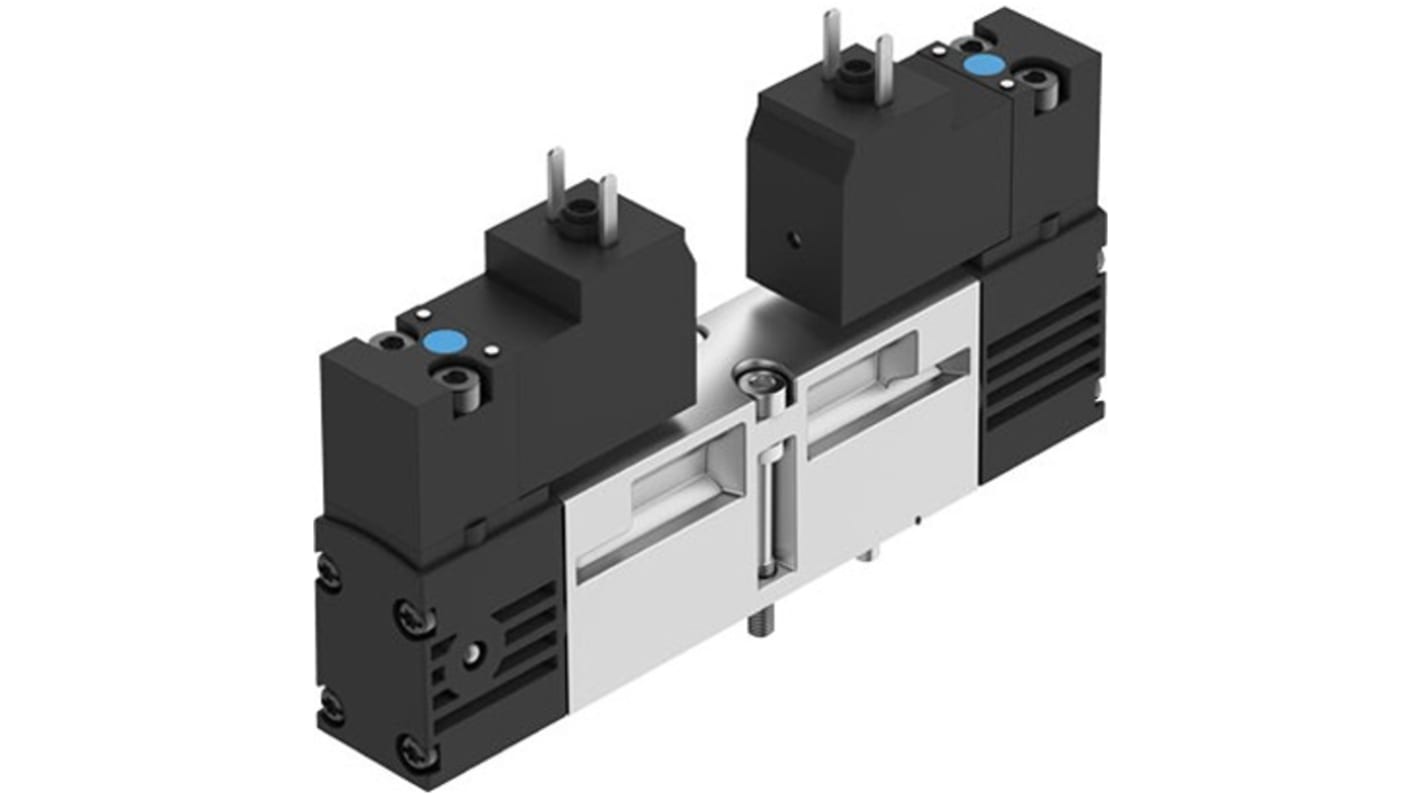 Festo 5/2-Way, Bistable, Dominant Pneumatic Solenoid/Pilot-Operated Control Valve - Electrical G 1/8 VSVA Series 24V