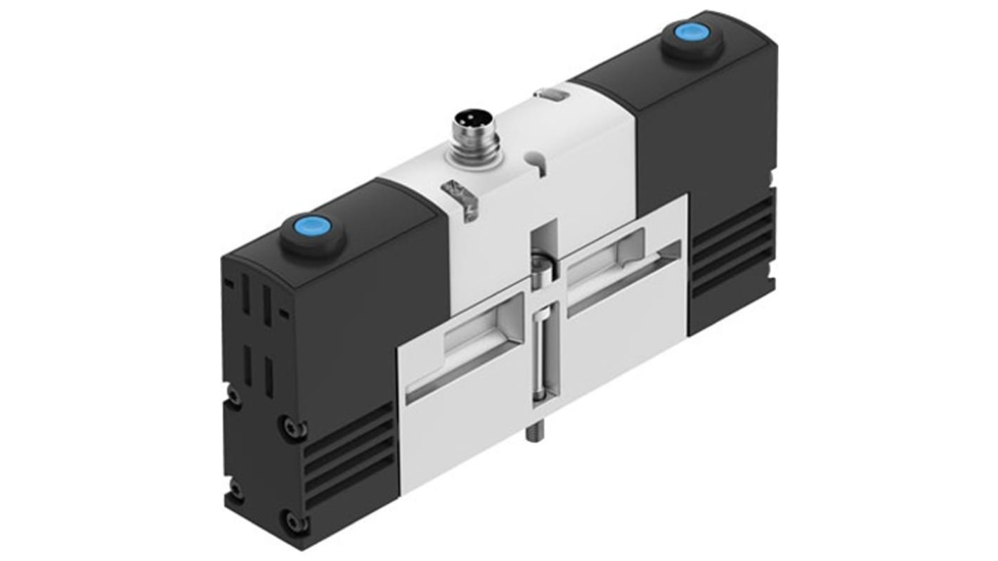 Festo 5/2-Way, Bistable, Dominant Pneumatic Solenoid Valve - Electrical G 3/8 VSVA Series 24V dc