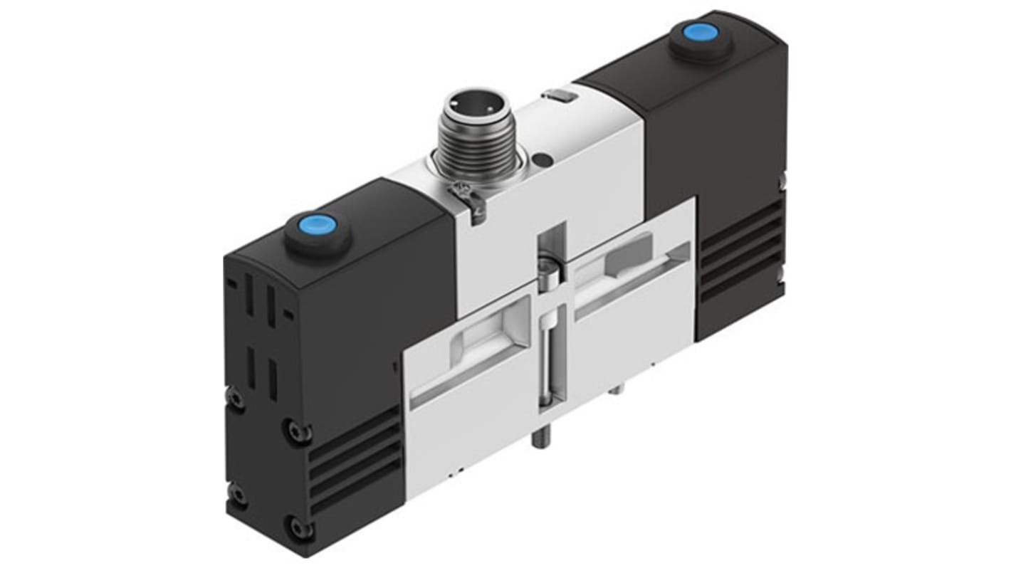 Festo 5/3 Closed Pneumatic Solenoid/Pilot-Operated Control Valve - Electrical VSVA Series 24V dc