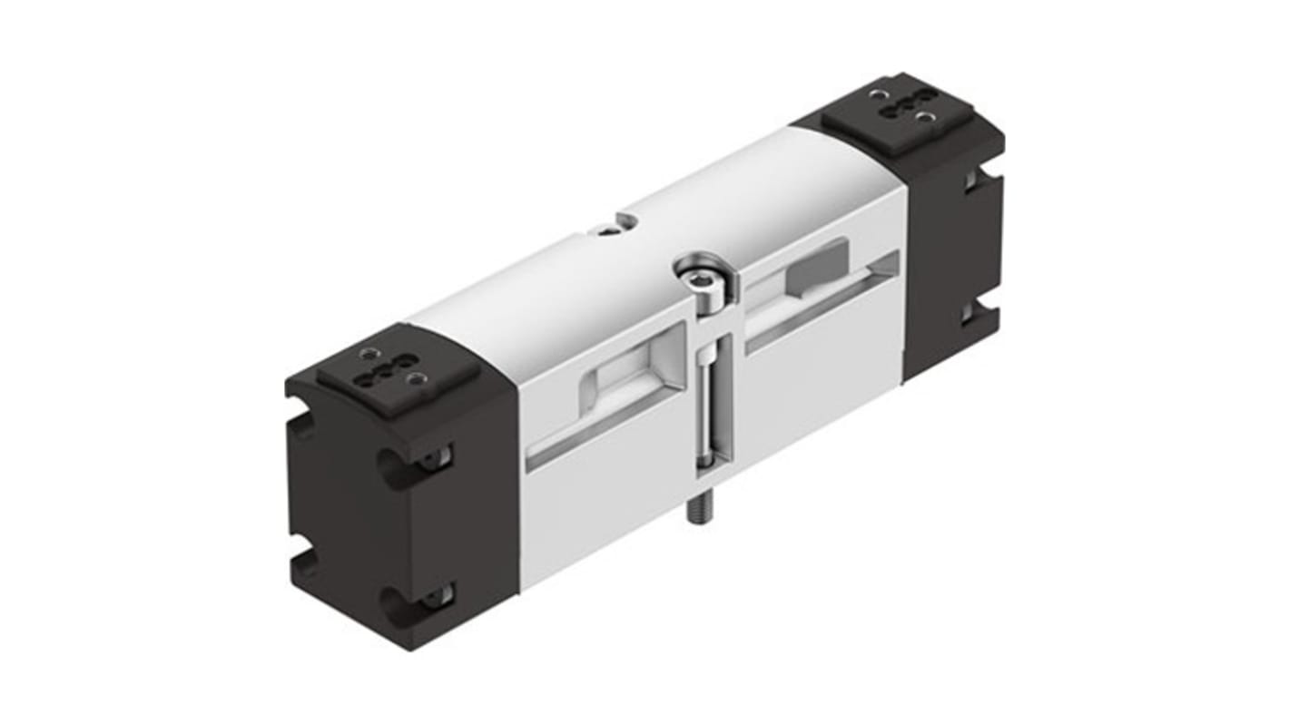 Festo 2X3/2-Way, Monostable, Open Pneumatic Solenoid/Pilot-Operated Control Valve - Electrical G 1/4 VSVA Series 24V dc