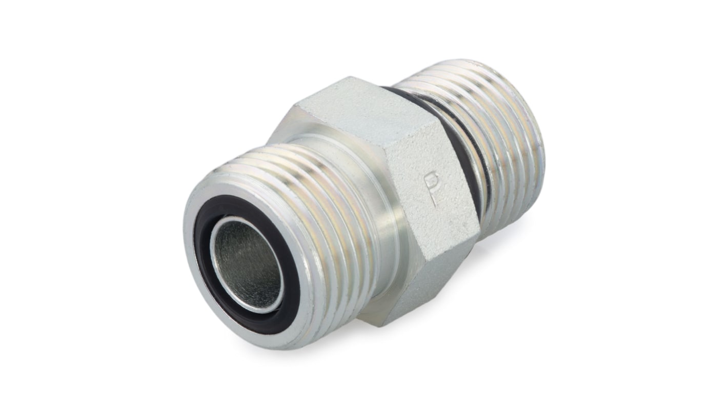 Racor hidráulico, Parker, 10-8F5OMLOS, Connector A Macho de 5/8 in, Connector B Macho 3/4-16 in