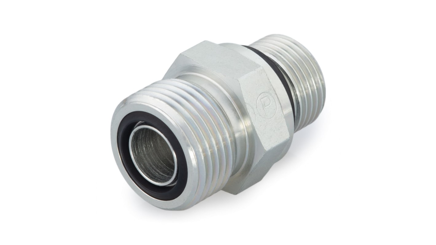 Racor hidráulico, Parker, 6-6F42EDMLOS, Connector A Macho de 3/8 in, Connector B BSPP macho 3/8 -19