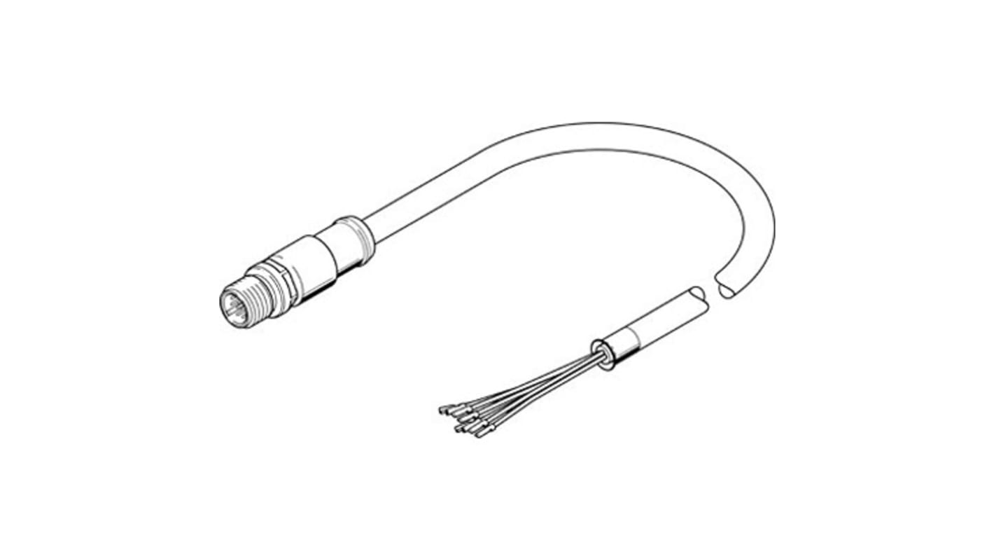 Festo NEBS Series Connecting Cable for Use with Pressure Sensor, 0 → 30 V