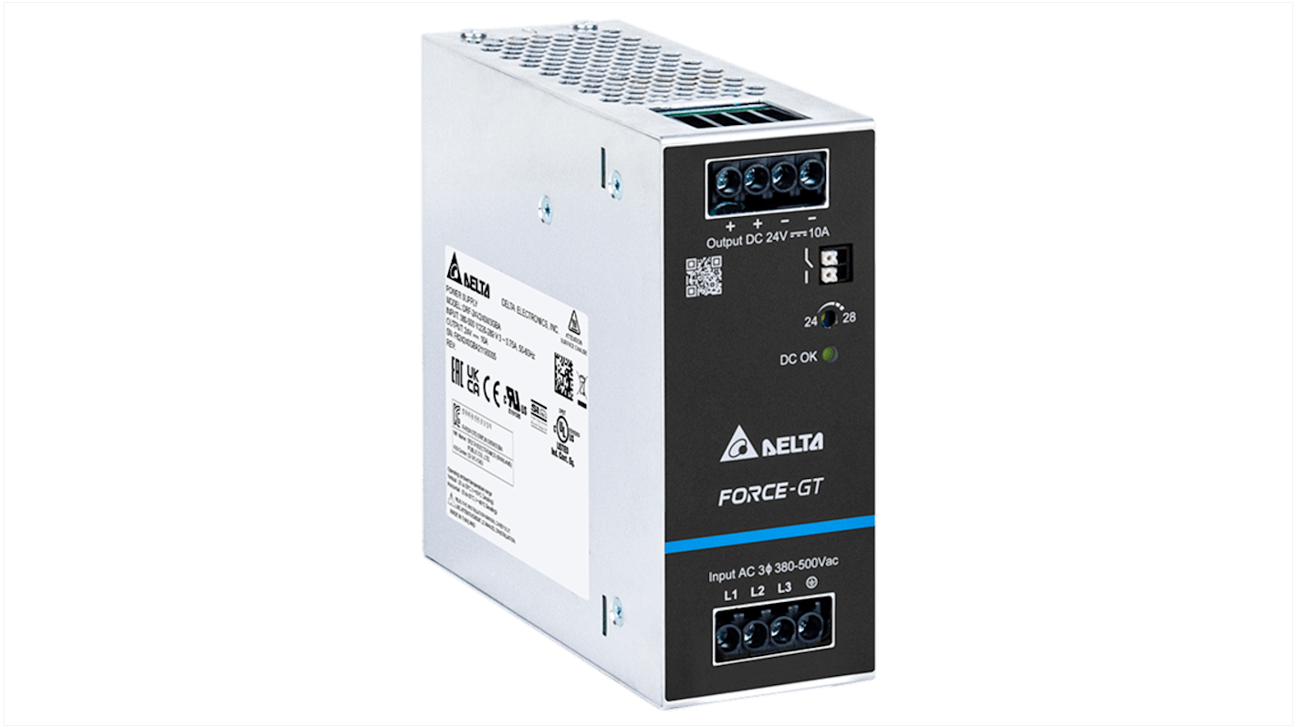 Delta Electronics DRF-240W DIN-Schienen Netzteil Getaktet 24V dc / 10A 240W 90 → 264V ac