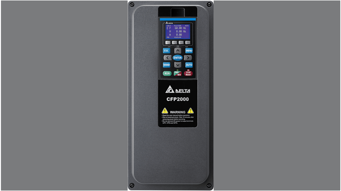 Delta Electronics Variable Speed Drive, 2.2 kW, 3 Phase, 460 V, 5.5/4 A, CFP2000 Series