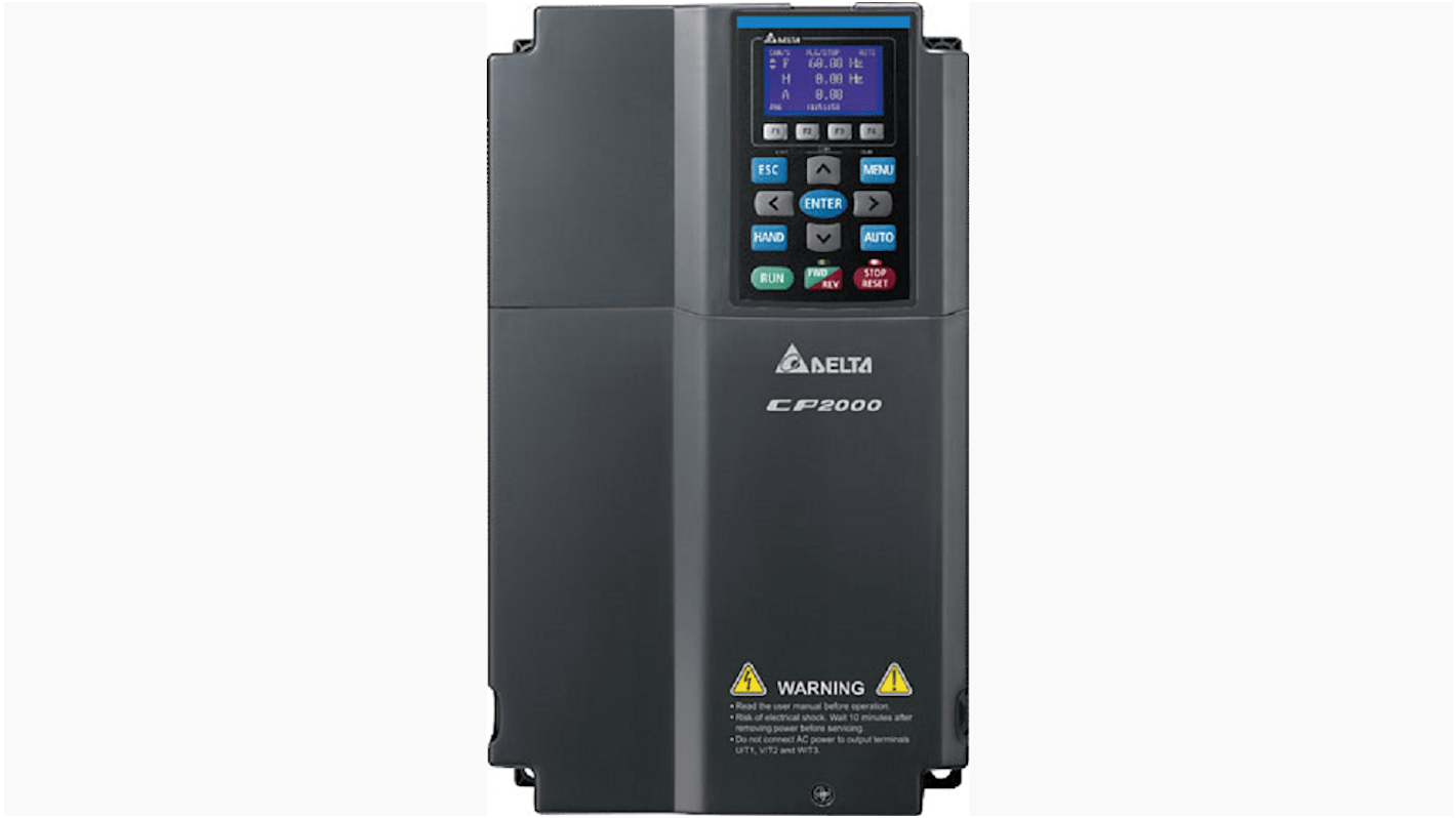 Delta Electronics Variable Speed Drive, 11 kW, 3 Phase, 460 V, 24/18 A, CP2000 Series