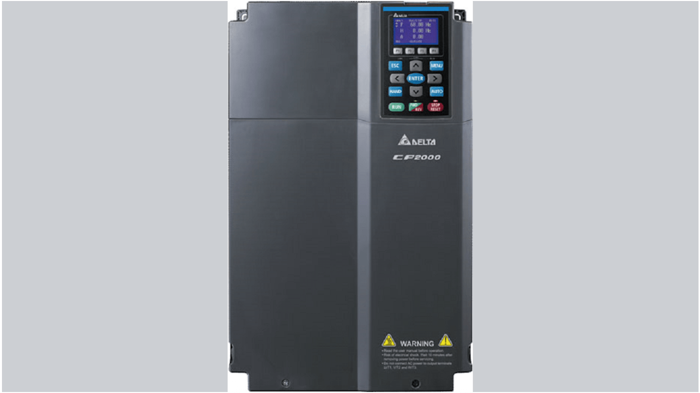 Delta Electronics Variable Speed Drive, 22 kW, 3 Phase, 460 V, 45/38 A, CP2000 Series