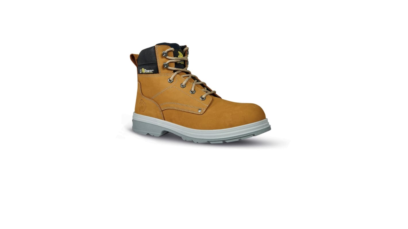 Scarponcino antinfortunistico S3 UPower da Uomo tg. 42, col. Beige , resistenti all'acqua, con puntale di sicurezza