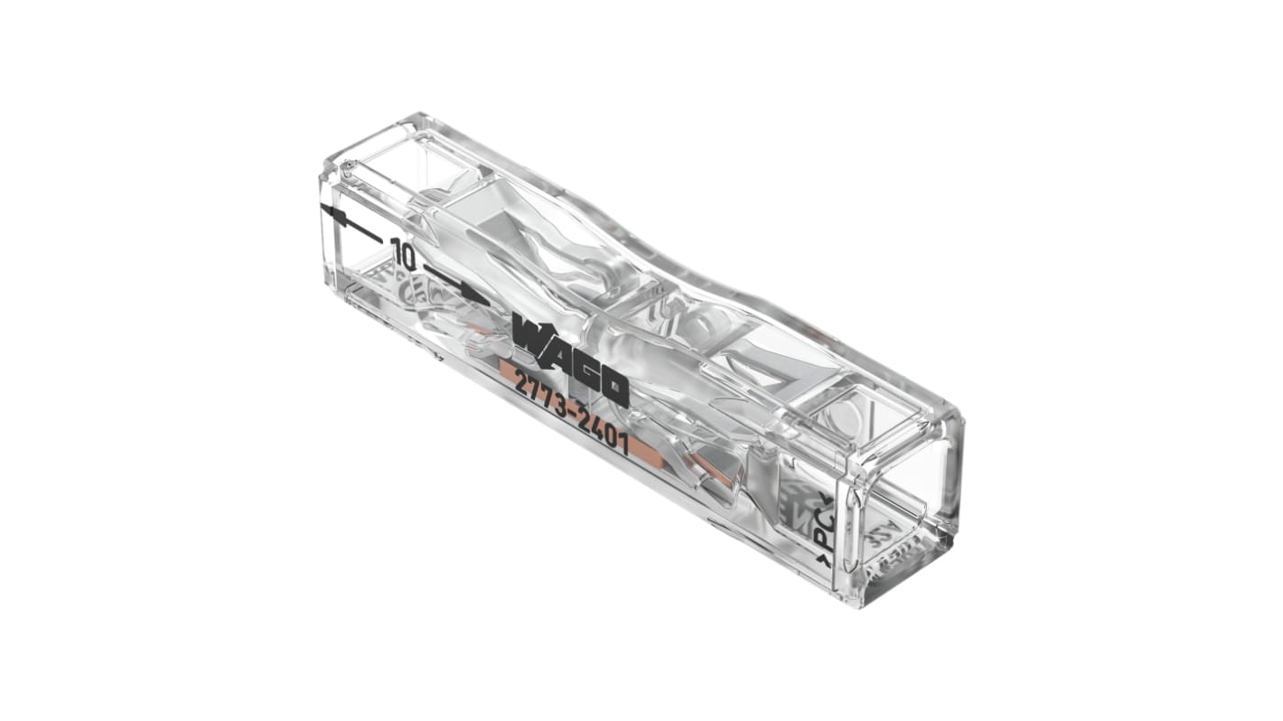 WAGO Inline Series Splice Connector, 2-Way, 0.75 → 4 mm² Wire