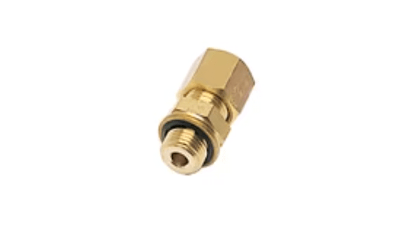 Legris Brass Pipe Fitting, Straight Push Fit Compression Olive, Male BSPP 3/8in 3/8in 12mm