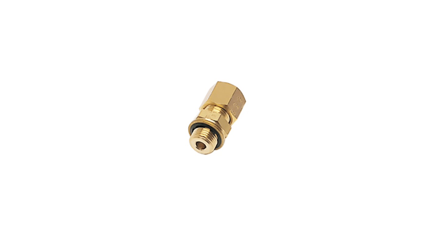 Legris Brass Pipe Fitting, Straight Push Fit Compression Olive, Male BSPP 1/2in 1/2in 8mm