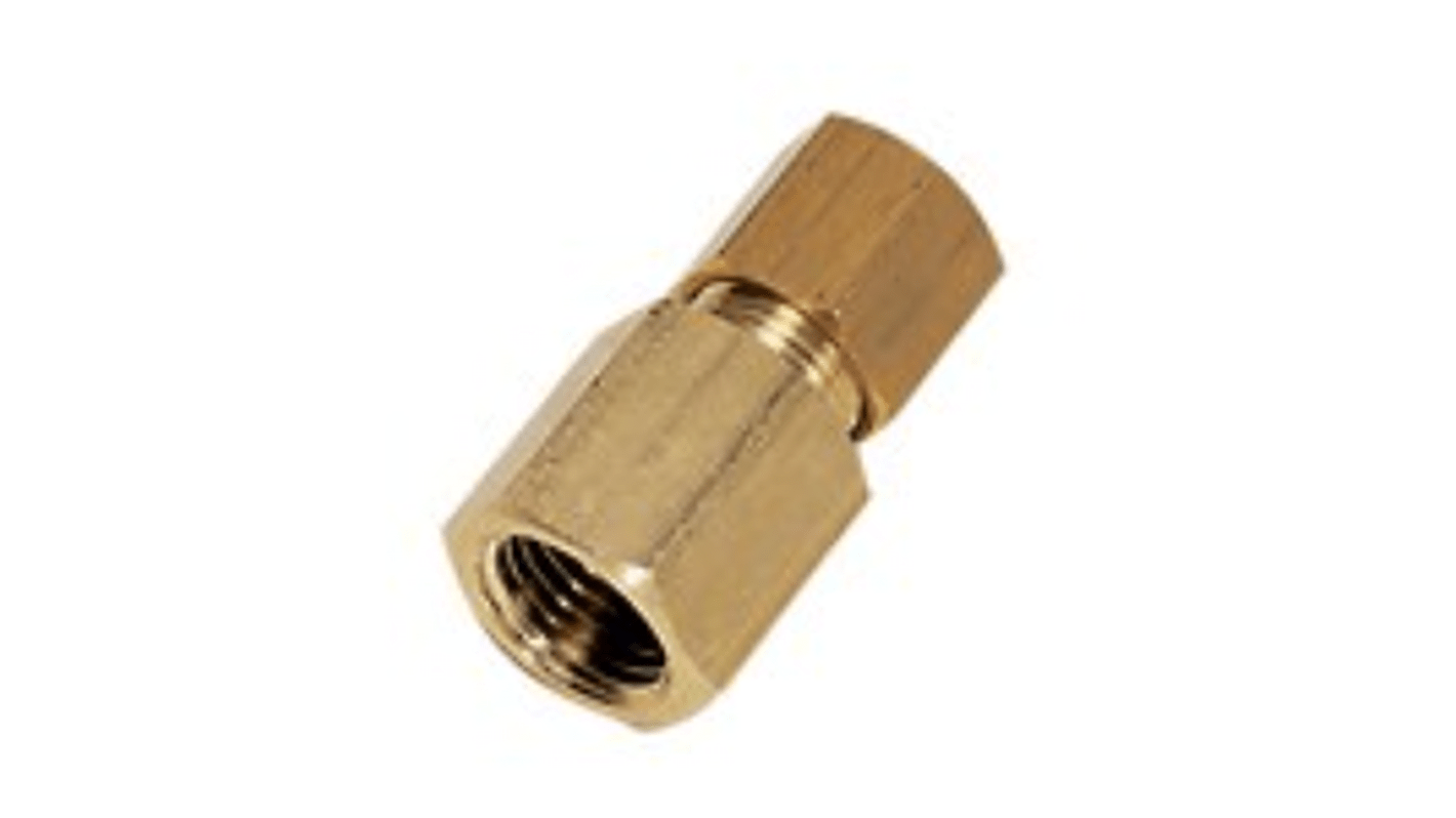 Legris Brass Pipe Fitting, Straight Push Fit Compression Olive, Female BSPP 1/8in BSPP 1/8in 8mm