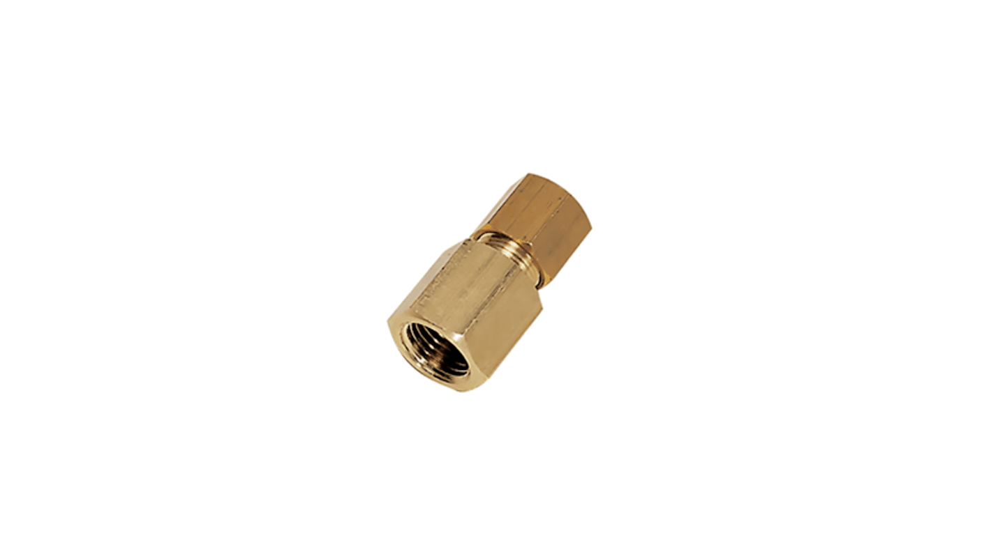 Legris Brass Pipe Fitting, Straight Push Fit Compression Olive, Female BSPP 3/8in BSPP 3/8in 10mm