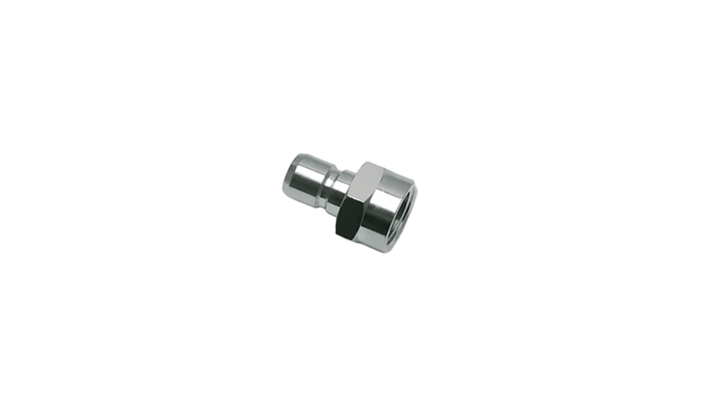 Legris Nickel Plated Brass Pneumatic Quick Connect Coupling, G 1/2 Tube