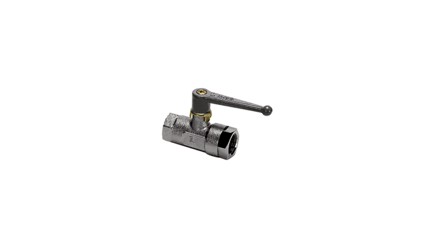 Legris Nickel Plated Brass Ball Valve, Ball Valve, Threaded, BSPP 3/4in