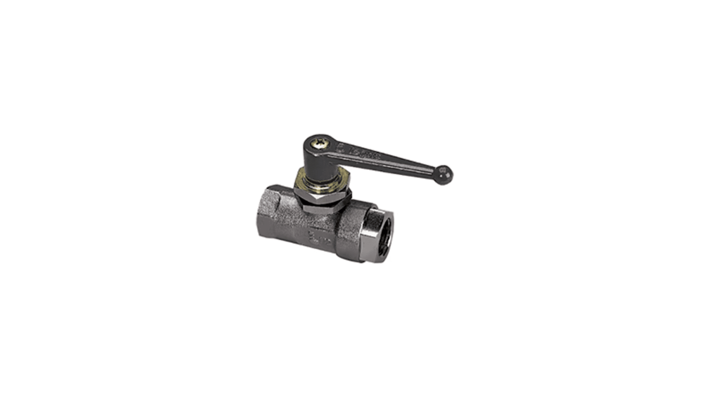 Legris Nickel Plated Brass Ball Valve, Ball Valve, Threaded, BSPP 1/4in