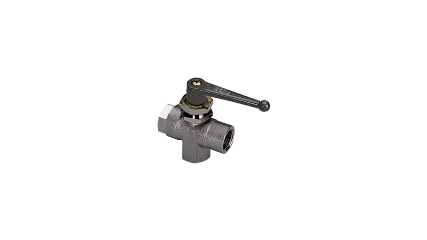 Legris Nickel Plated Brass Ball Valve, Ball Valve, BSPP 1/8in