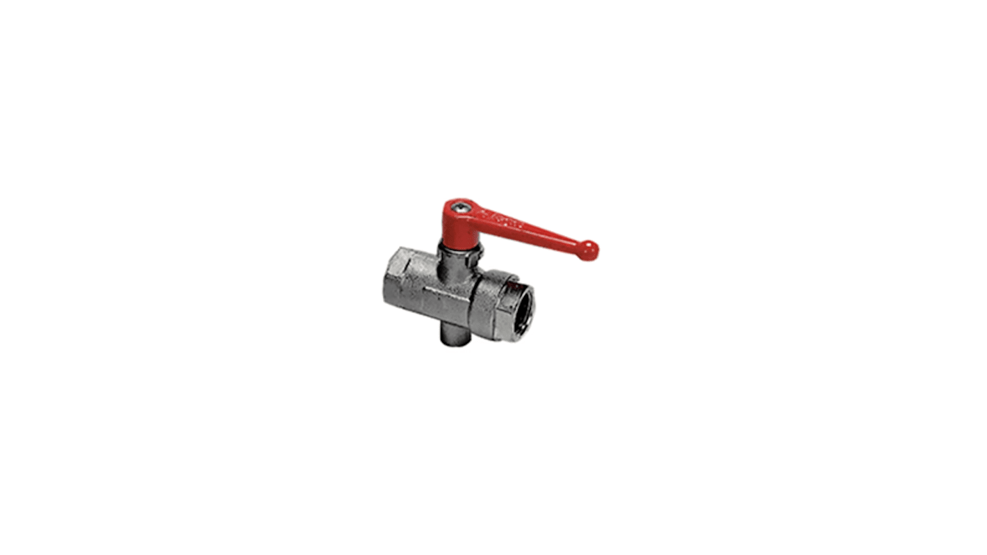 Legris Nickel Plated Brass Ball Valve, Ball Valve, BSPP 1/2in