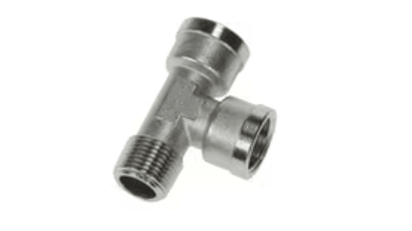 Legris 0917 Series Tee Threaded Adaptor, R 1/4 to G 1/4, 0917 00 13