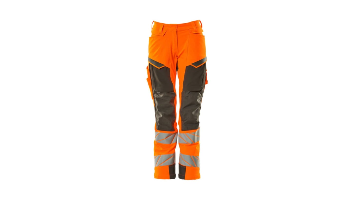 Mascot Workwear 19078-511 Orange Lightweight, Water Repellent Hi Vis Trousers 128cm Leg Length 76cm