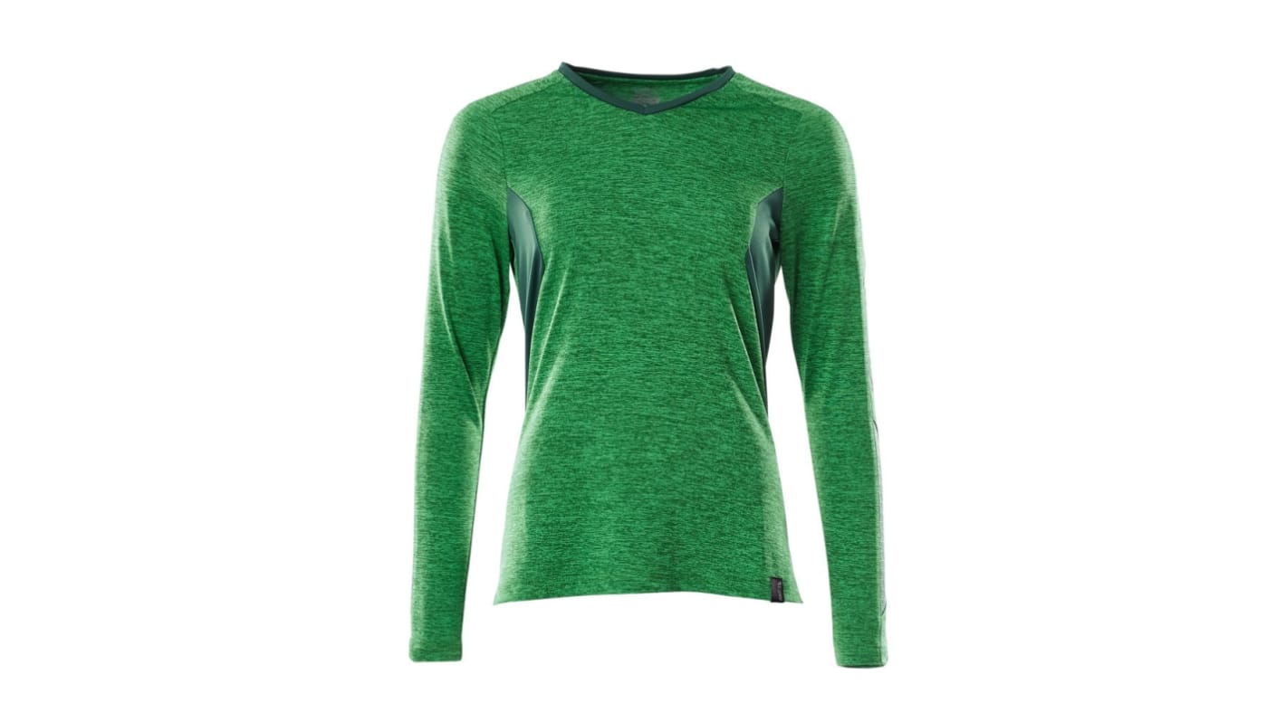 Mascot Workwear Green 45% Polyester, 55% Coolmax Pro Long Sleeve T-Shirt, UK- 3XL