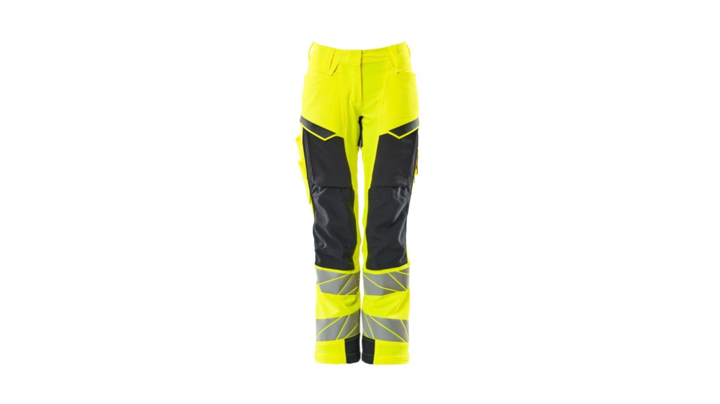 Mascot Workwear 19078-511 Yellow/Navy Lightweight, Water Repellent Hi Vis Trousers, 104cm Waist Size