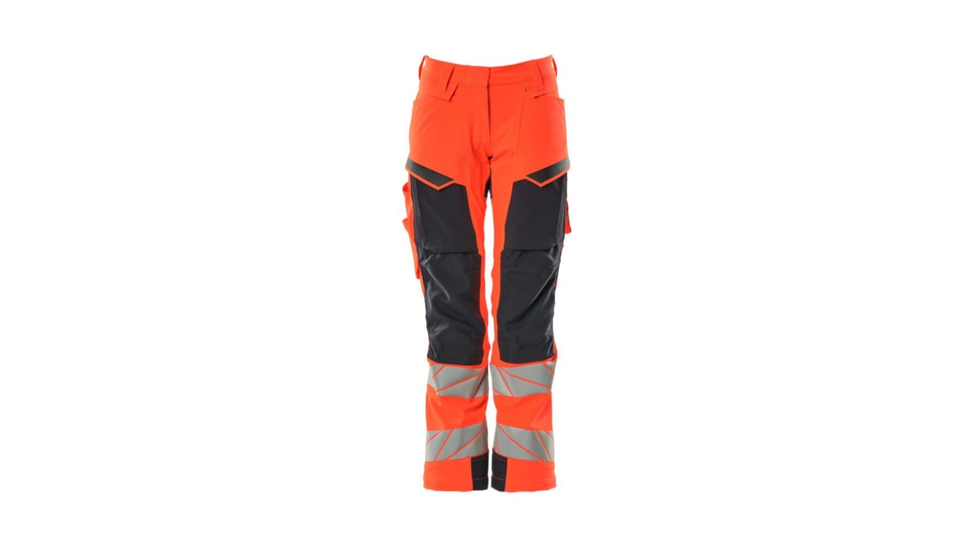 Mascot Workwear 19078-511 Red Lightweight, Water Repellent Hi Vis Trousers, 94cm Waist Size