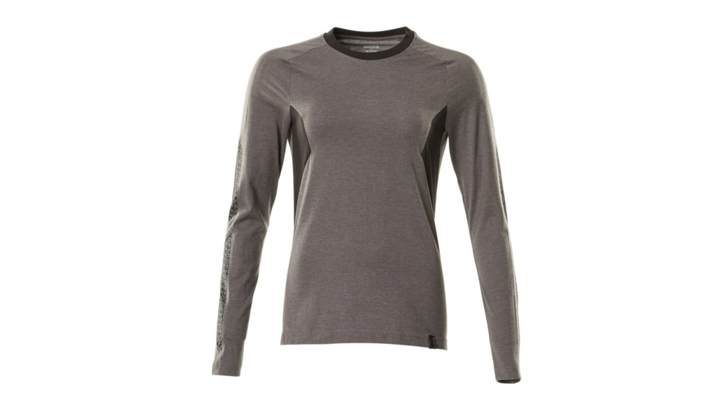 Mascot Workwear Anthracite/Black 40% Polyester, 60% Cotton Long Sleeve T-Shirt, UK- 4XL