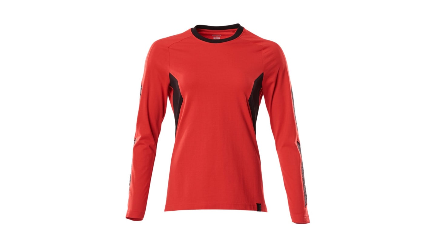 Mascot Workwear Red/Black 40% Polyester, 60% Cotton Long Sleeve T-Shirt, UK- 3XL