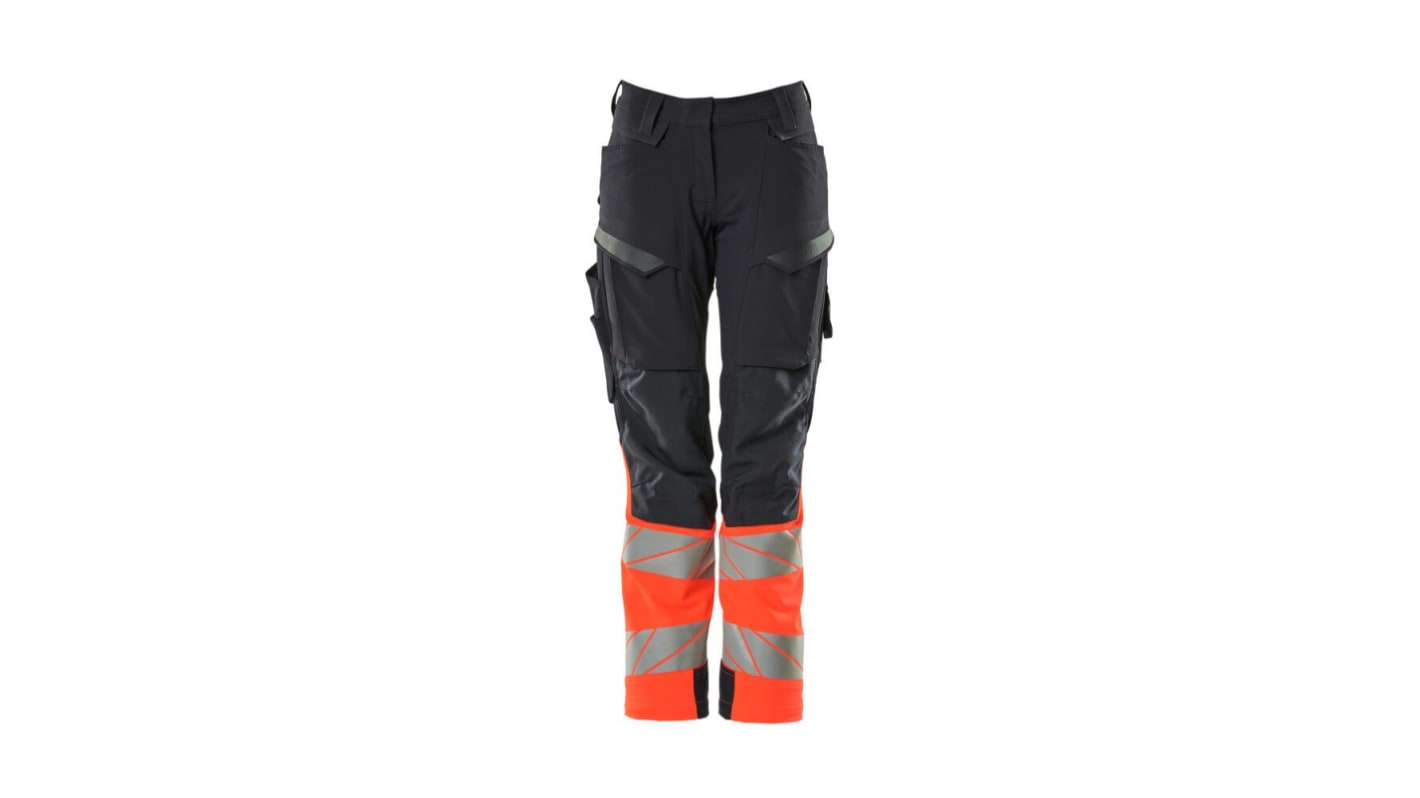 Mascot Workwear 19178-511 Navy/Red Lightweight, Water Repellent Hi Vis Trousers, 78cm Waist Size