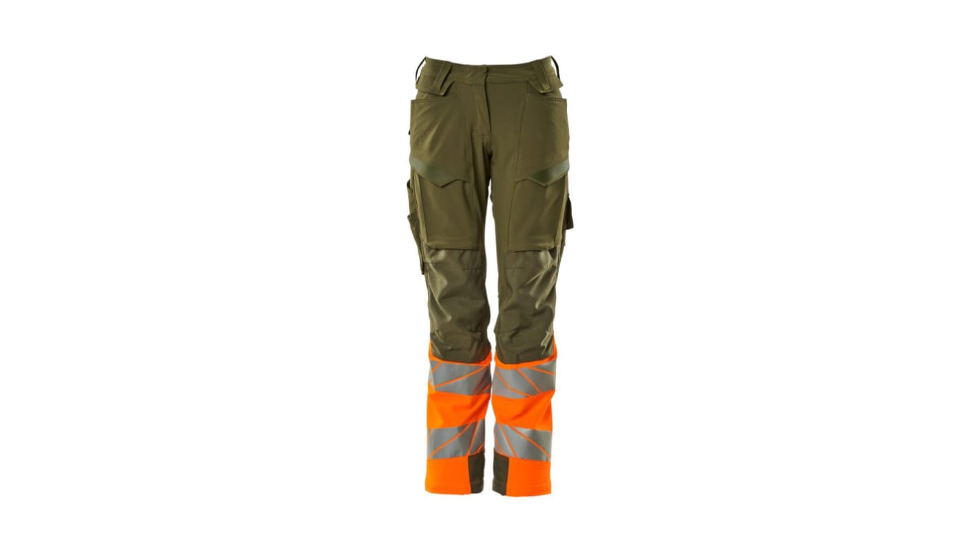 Mascot Workwear Accelerate Safe - Diamond Damen Hose, 12% Elastolefin, 88% Polyester Grün Leicht, Wasserabweisend,
