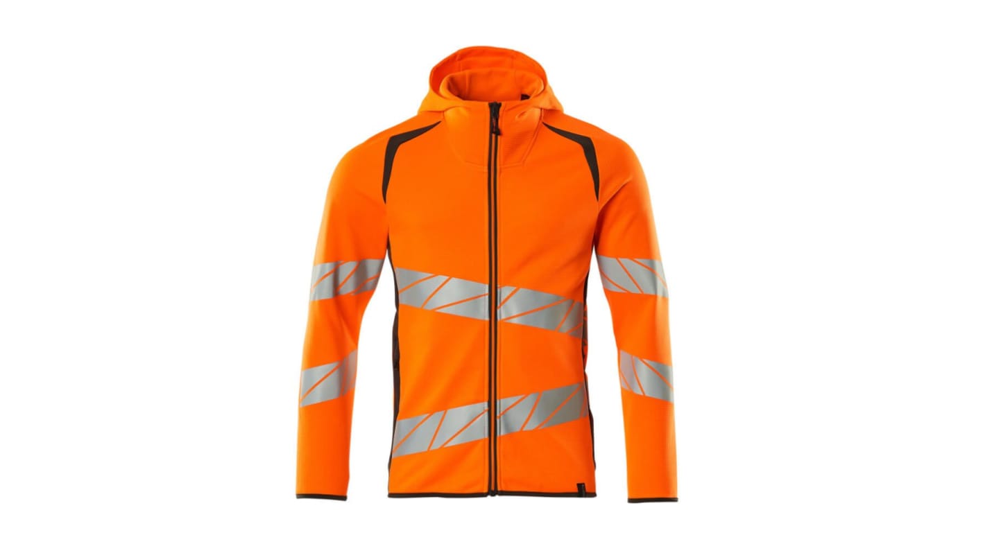 Mascot Workwear Orange Unisex Hi Vis Hoodie, XS